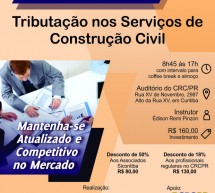 Curso 09/Setembro: Tributação nos Serviços de Construção Civil – Vale 7 pontos EPC