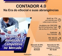 CANCELADO Curso 16/Julho: CONTADOR 4.0 na Era do eSocial e suas abrangências