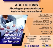 Curso 11/Fevereiro: ABC DO ICMS (Abordagem para Analistas e Assistentes da área fiscal)