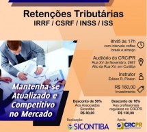Curso 31/Janeiro: Retenções Tributárias: IRRF / CSRF / INSS / ISS – Vale 7 pontos no programa EPC