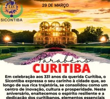 Uma homenagem do Sicontiba aos 331 anos de Curitiba em 29 de março