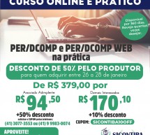 Lançamento de Curso on-line GRAVADO – PER/DCOMP e PER/DCOMP Web na Prática – Desconto de até 75% por tempo limitado