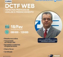 DCTF WEB – Curso on-line 18 de fevereiro ao vivo a 80 reais – Vale 4 pontos no programa EPC