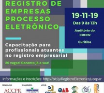 Evento 19/11 no CRCPR – Registro de Empresas Processo Eletrônico