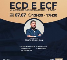 Curso 07/Julho AO VIVO online: ECD E ECF – As Alterações para entrega em 2020 – 4ª TURMA