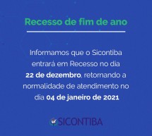 Comunicado Sicontiba – RECESSO – 22/12/2020 a 03/01/2021 – A certificação ficará aberta